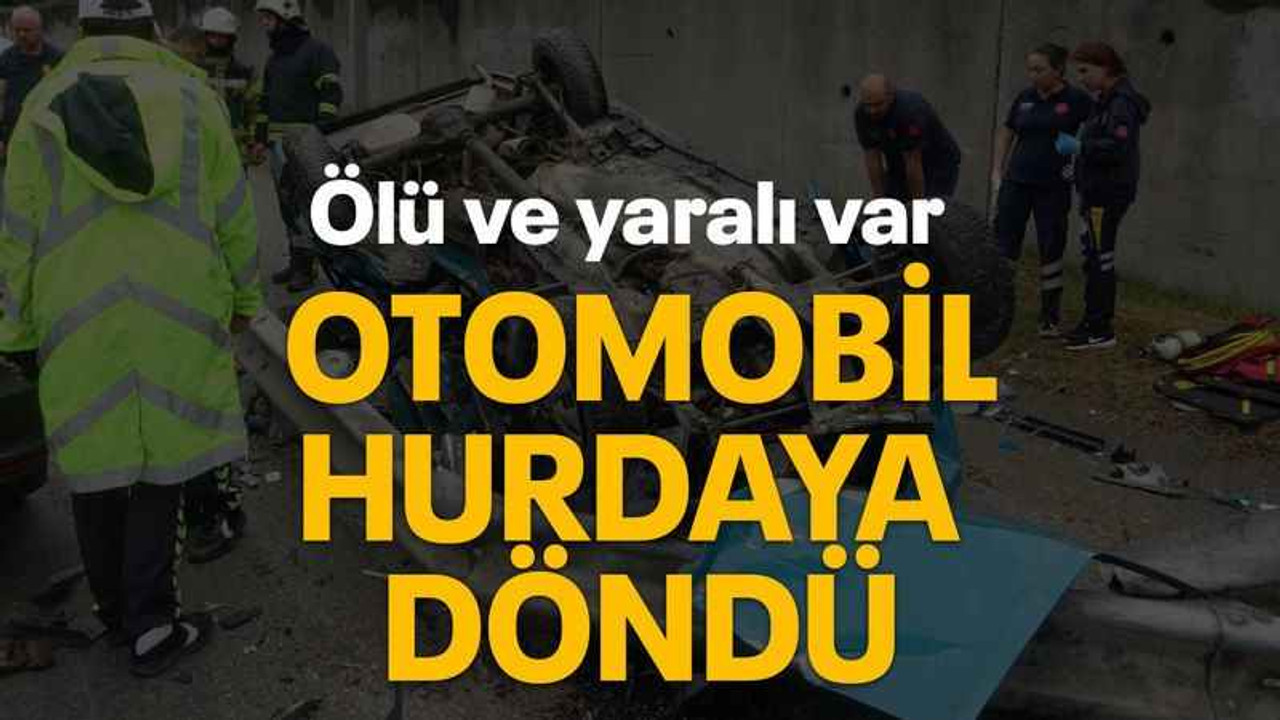 Otomobil hurdaya döndü Ölü ve yaralı var